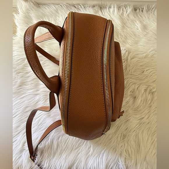 Tory Burch Large Thea Backpack Leather Brown with Gold zippers - Picture 9 of 15